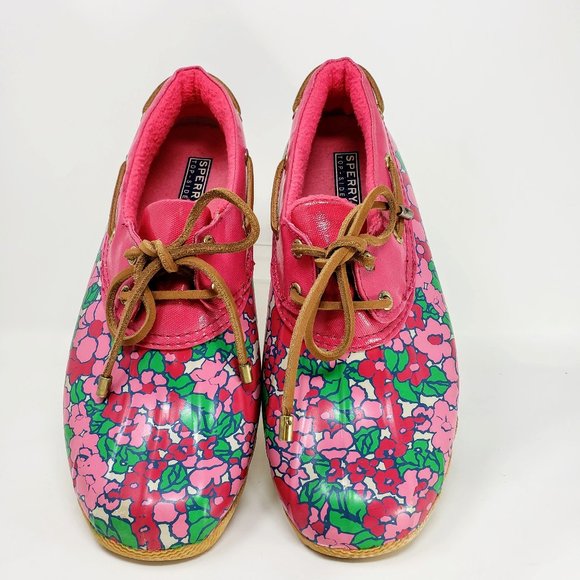 Sperry Shoes - Sperry Topsider Berry Floral Cormorant Duck Shoe
